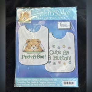 Baby Bibs Stamped Cross Stitch Kit
